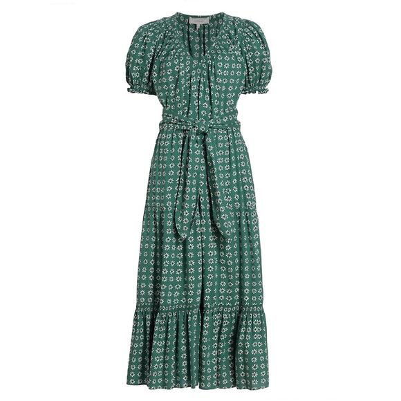 THE GREAT. Dresses & Skirts - The Great. 'The Dakota' Green Tie-Waist Midi-Dress Size 0